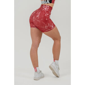 NEBBIA Barbell Therapy Leginové šortky s vysokým pasem 5″ HAMMIES 615 Red Barva: Červená, Velikost: S